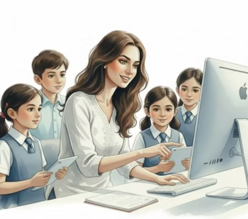 GMR Teacher and Computer Digital Classroom